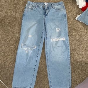forever 21 light denim baggy jeans